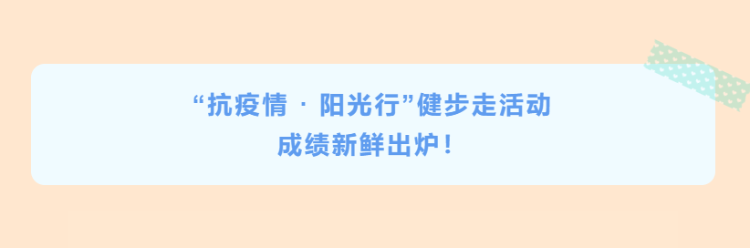 公司“抗疫情 · 陽(yáng)光行”健步走活動(dòng)成績(jī)新鮮出爐！